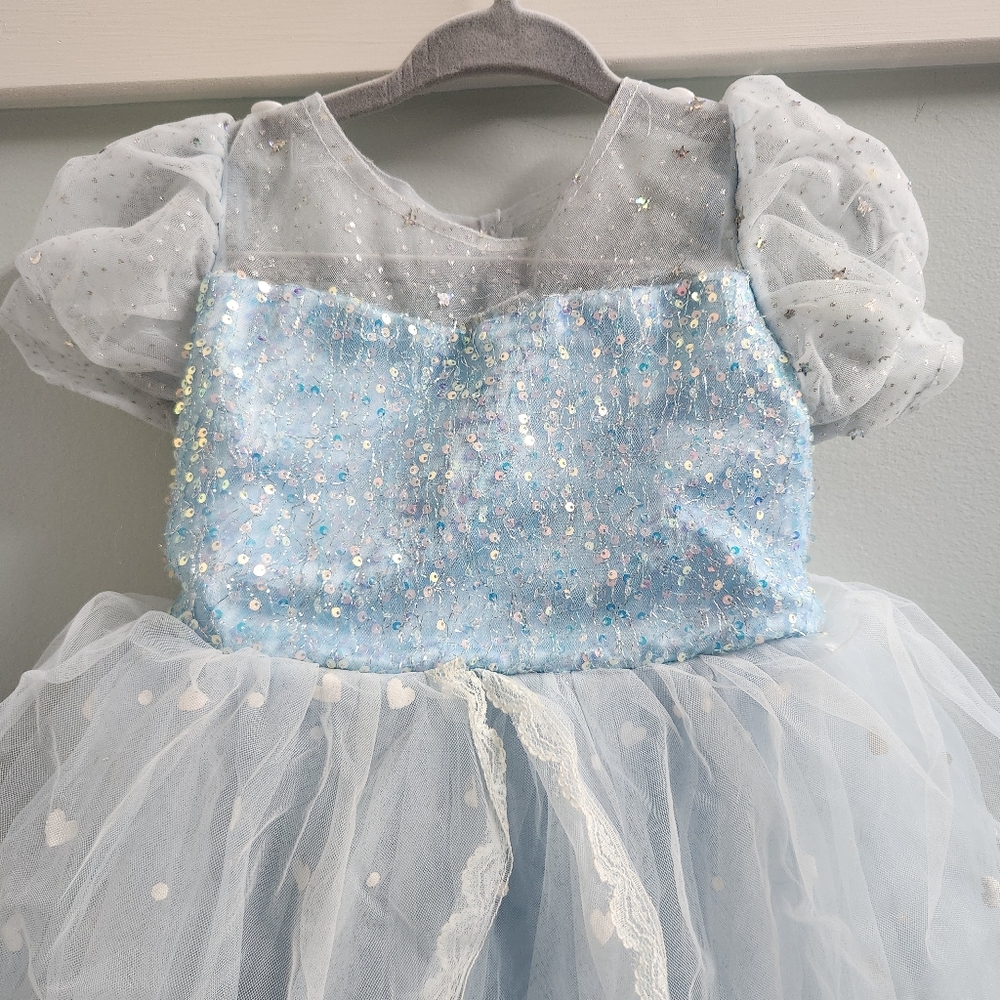 Sparkling Blue Cinderella Princess Dress for Kids - Picture 5 of 8